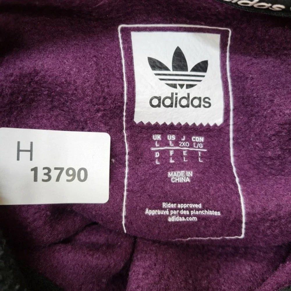 Adidas‎ Originals Men Sweatshirt Large Black Colorblock Trefoil Logo Skateboard